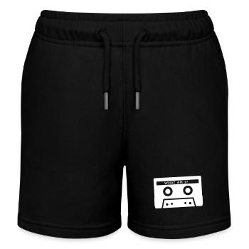 What is a cassette - Kids Organic Sweat Shorts by Stanley/Stella - black - Front
