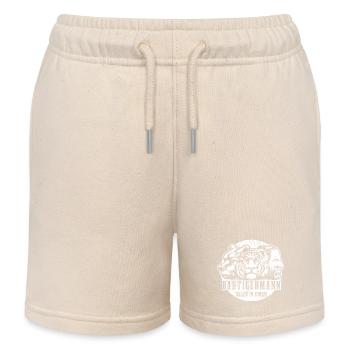 Bärtiger Mann, Bär Tiger Mann, Vater, Papa - Kinder Organic Joggingshorts Mini Bolter von Stanley/Stella - Natur - Vorne