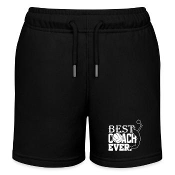 Volleyball Best Volleyball Coach Ever - Kids Organic Sweat Shorts by Stanley/Stella - black - Front