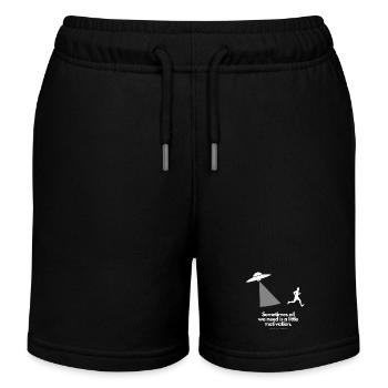 Extra portion of motivation for runners Ufo - Kids Organic Sweat Shorts by Stanley/Stella - black - Front
