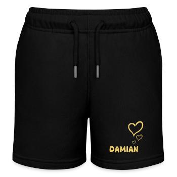 Vorname Damian - Kinder Organic Joggingshorts Mini Bolter von Stanley/Stella - Schwarz - Vorne