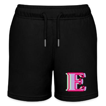 Mehrfarbiger Buchstabe e – originelle Geschenkidee - Kinder Organic Joggingshorts Mini Bolter von Stanley/Stella - Schwarz - Vorne