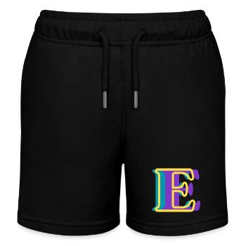 Mehrfarbiger Buchstabe e – originelle Geschenkidee - Kinder Organic Joggingshorts Mini Bolter von Stanley/Stella - Schwarz - Vorne