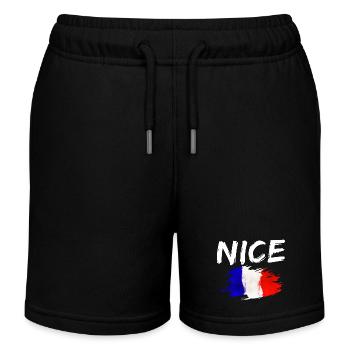 Nice France Drapeau Nice - Short de jogging enfant bio Stanley/Stella - noir - Devant