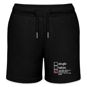 Mentally dating a celebrity (dark) - Kids Organic Sweat Shorts by Stanley/Stella - black - Front