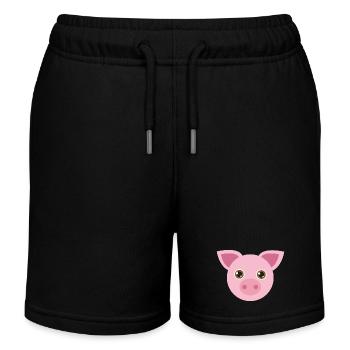 porcin - Short de jogging enfant bio Stanley/Stella - noir - Devant