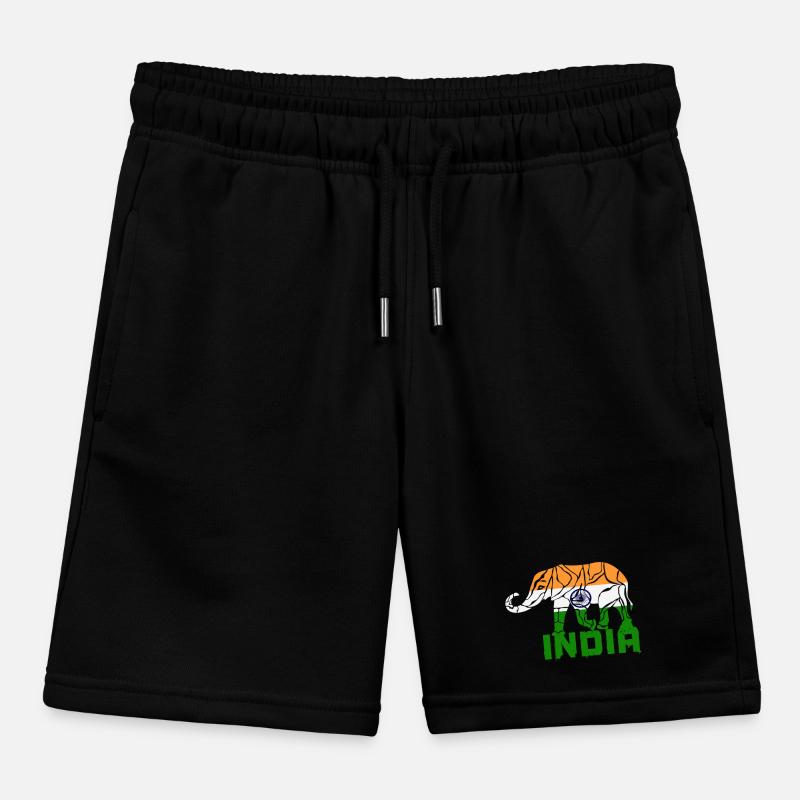 Inde Éléphant / Drapeau Cadeau De Couleur Nationale Short de jogging enfant bio Stanley/Stella