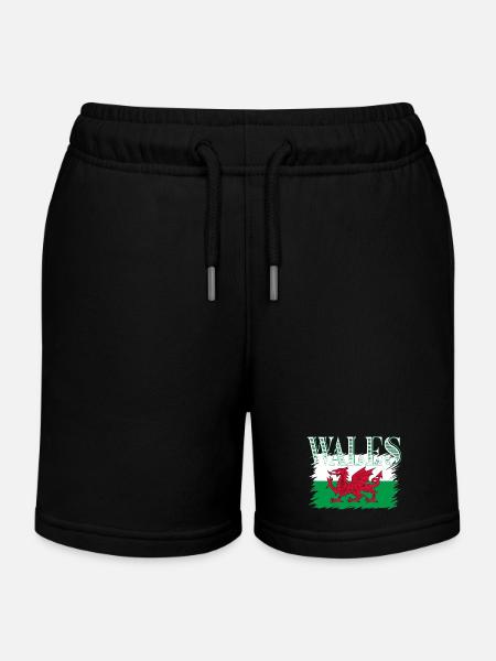 Pays de Galles - Short de jogging enfant bio Stanley/Stella - noir