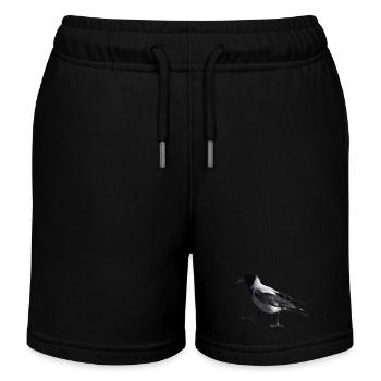 A small step by a crow - Kids Organic Sweat Shorts by Stanley/Stella - black - Front