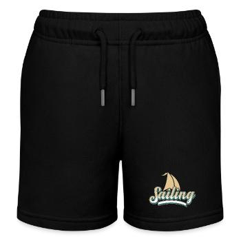 Segelboot Segeln segler - Kinder Organic Joggingshorts Mini Bolter von Stanley/Stella - Schwarz - Vorne
