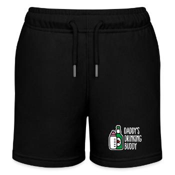 Father Son Baby Birth Best Friends Bottle milk - Kids Organic Sweat Shorts by Stanley/Stella - black - Front