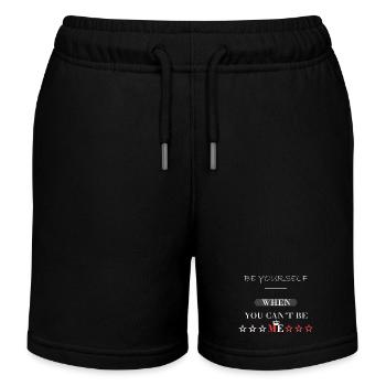 be you Sprüche Design - Kinder Organic Joggingshorts Mini Bolter von Stanley/Stella - Schwarz - Vorne