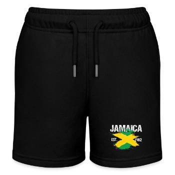 Jamaica Brush Flag Fondé en 1982 - Short de jogging enfant bio Stanley/Stella - noir - Devant