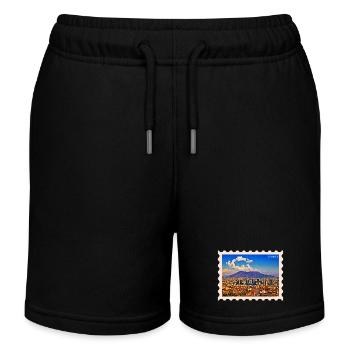 Silhouette de Naples Vesuvio - Short de jogging enfant bio Stanley/Stella - noir - Devant