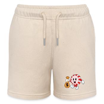 Poker Poker Chips - Kids Organic Sweat Shorts by Stanley/Stella - soft Ecru - Front