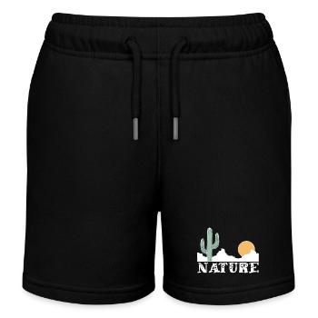 Natur und weiße Wüste - Kinder Organic Joggingshorts Mini Bolter von Stanley/Stella - Schwarz - Vorne
