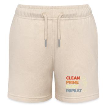 Clean Prime Paint Repeat - Kinder Organic Joggingshorts Mini Bolter von Stanley/Stella - Natur - Vorne