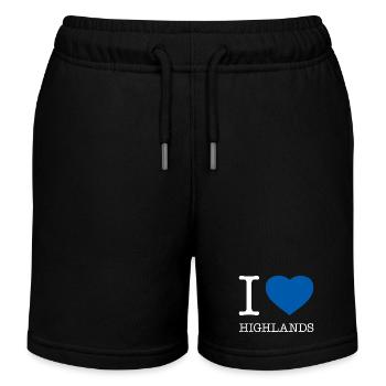 J’ADORE LES HIGHLANDS - Short de jogging enfant bio Stanley/Stella - noir - Devant