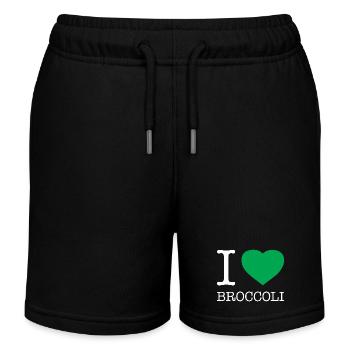 J’ADORE LE BROCOLI Brokkoli - Short de jogging enfant bio Stanley/Stella - noir - Devant