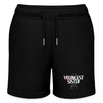 Jüngste Schwester - Kinder Organic Joggingshorts Mini Bolter von Stanley/Stella - Schwarz - Vorne