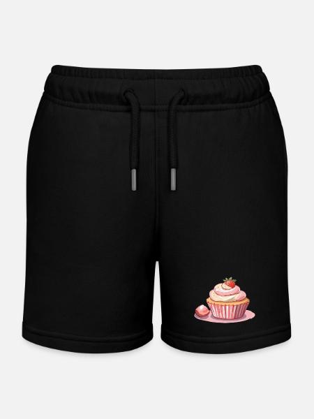 Cupcake Fraise - Short de jogging enfant bio Stanley/Stella - noir