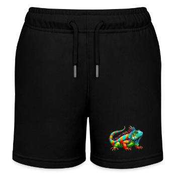 Iguana - Kids Organic Sweat Shorts by Stanley/Stella - black - Front
