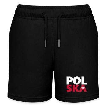 Pologne - Short de jogging enfant bio Stanley/Stella - noir - Devant