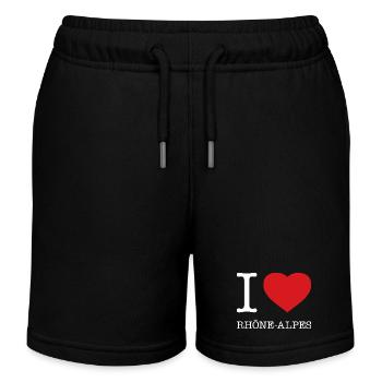 I LOVE RHONE ALPES France Frankreich - Kinder Organic Joggingshorts Mini Bolter von Stanley/Stella - Schwarz - Vorne