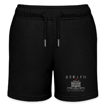Berlin, Museum Alte Nationalgalerie, Zeichnung - Kinder Organic Joggingshorts Mini Bolter von Stanley/Stella - Schwarz - Vorne