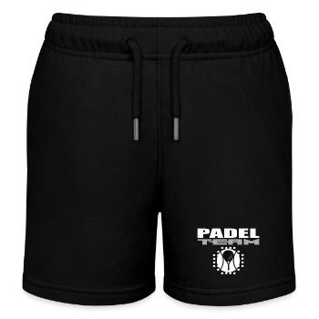 Padelschläger-Design mit modernem Stil - Kinder Organic Joggingshorts Mini Bolter von Stanley/Stella - Schwarz - Vorne