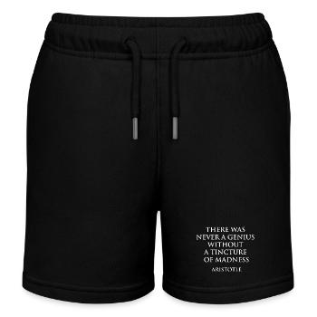 Aristoteles Zitat Typografie Design - Kinder Organic Joggingshorts Mini Bolter von Stanley/Stella - Schwarz - Vorne