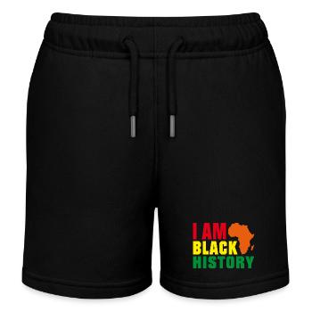 I am Black History - Kinder Organic Joggingshorts Mini Bolter von Stanley/Stella - Schwarz - Vorne