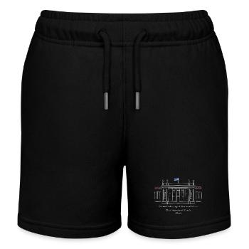 Athens National Archaeological Museum Drawing - Kids Organic Sweat Shorts by Stanley/Stella - black - Front