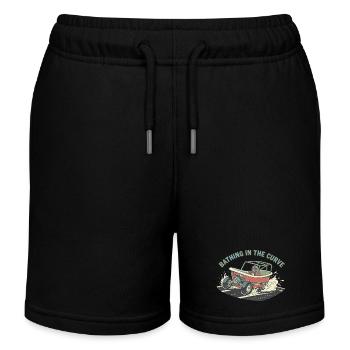 Bathing in the Curve - Kids Organic Sweat Shorts by Stanley/Stella - black - Front