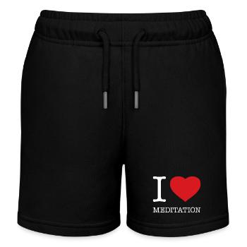 I love Meditation - Kinder Organic Joggingshorts Mini Bolter von Stanley/Stella - Schwarz - Vorne