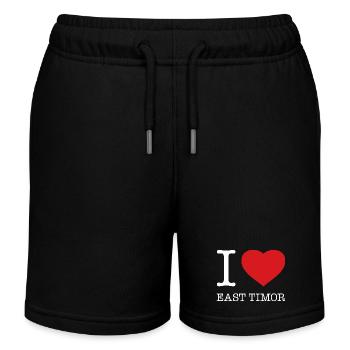 J’adore Timor oriental - Short de jogging enfant bio Stanley/Stella - noir - Devant