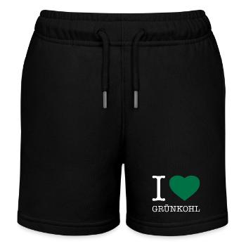 J’adore le chou frisé - Short de jogging enfant bio Stanley/Stella - noir - Devant