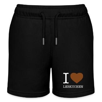 I love Lebkuchen - Kinder Organic Joggingshorts Mini Bolter von Stanley/Stella - Schwarz - Vorne