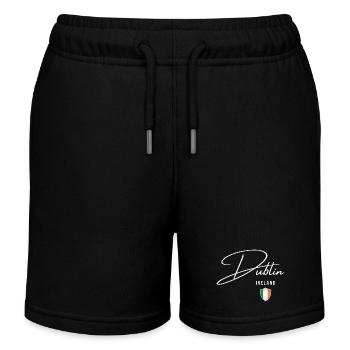Dublin Ireland, elegant design Dublin - Kids Organic Sweat Shorts by Stanley/Stella - black - Front