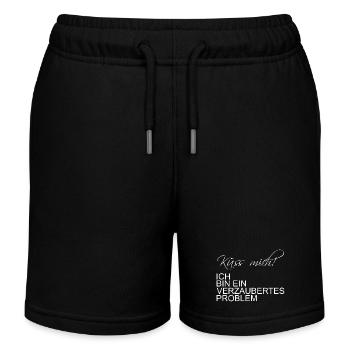 Embrasse-moi, je suis un problème enchanté - Short de jogging enfant bio Stanley/Stella - noir - Devant