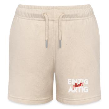 Einzig Nicht Artig Wortspiel - Kinder Organic Joggingshorts Mini Bolter von Stanley/Stella - Natur - Vorne