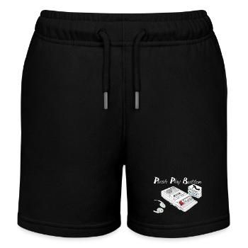 Vintage Music Theme - Kids Organic Sweat Shorts by Stanley/Stella - black - Front