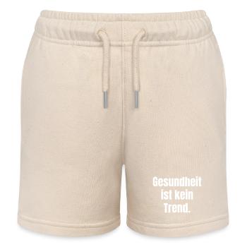 Health is not a trend - Kids Organic Sweat Shorts by Stanley/Stella - soft Ecru - Front