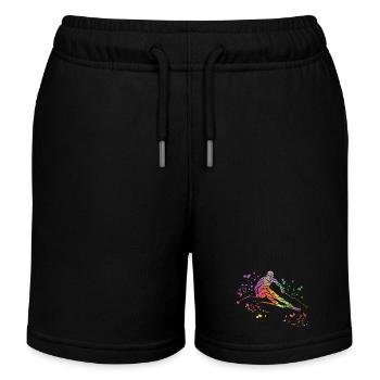 Alpine skiing Winter sports Nordic skiing - Kids Organic Sweat Shorts by Stanley/Stella - black - Front