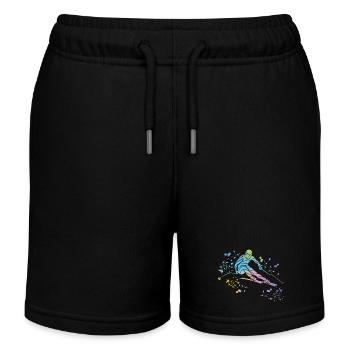 Alpine skiing Winter sports Nordic skiing - Kids Organic Sweat Shorts by Stanley/Stella - black - Front