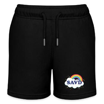 Redeemed Rainbow Bible Christian Faith Jesus - Kids Organic Sweat Shorts by Stanley/Stella - black - Front