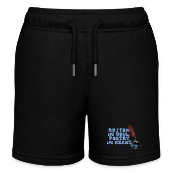 Poesie in Seele und Herz - Kinder Organic Joggingshorts Mini Bolter von Stanley/Stella - Schwarz - Vorne