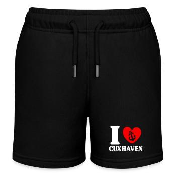 Vacances à la mer du Nord J’AIME CUXHAVEN Lustig - Short de jogging enfant bio Stanley/Stella - noir - Devant