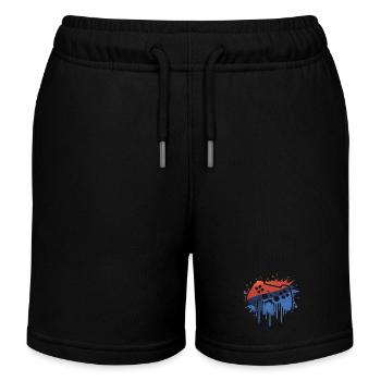 Jeux rétro - Short de jogging enfant bio Stanley/Stella - noir - Devant