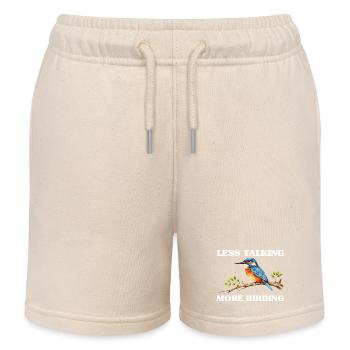 Bird Watching Birding Bird Watcher Bird Nerd - Kids Organic Sweat Shorts by Stanley/Stella - soft Ecru - Front